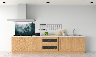 Panneau crédence cuisine Brouillard sur la forêt