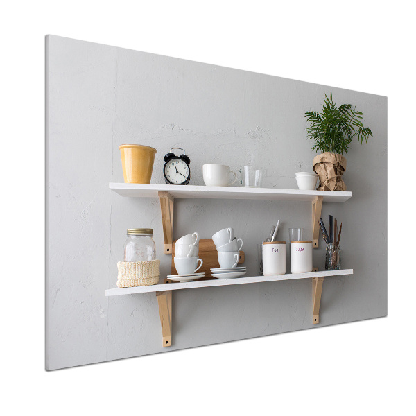 Panneau crédence cuisine Décorations sur une étagère