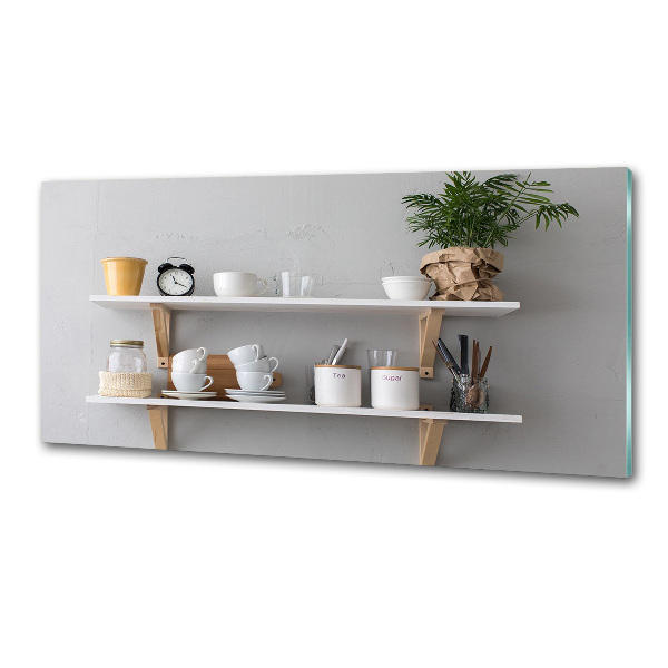 Panneau crédence cuisine Décorations sur une étagère