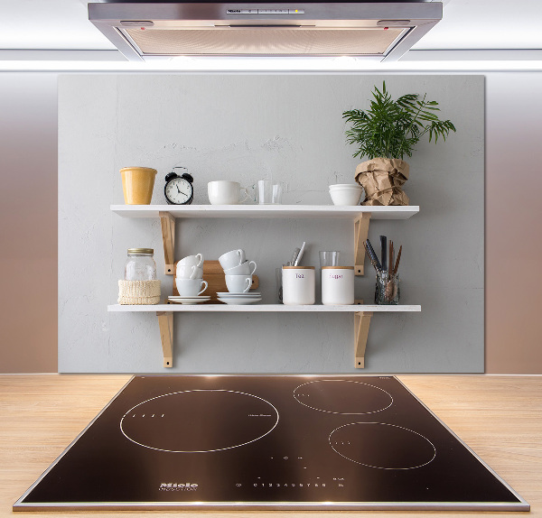 Panneau crédence cuisine Décorations sur une étagère
