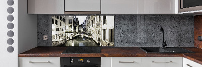 Crédence cuisine en verre trempé Venise Italie