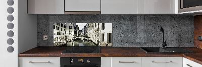 Crédence cuisine en verre trempé Venise Italie