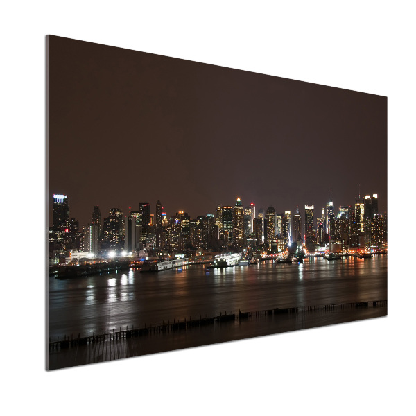 Crédence en verre avec motif New York de nuit
