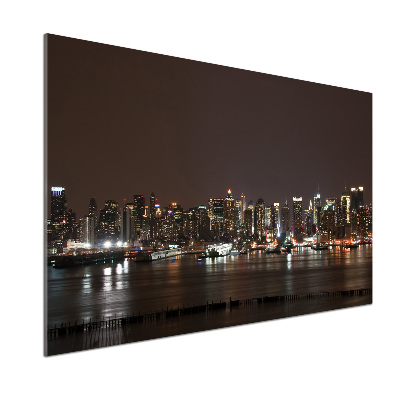 Crédence en verre avec motif New York de nuit