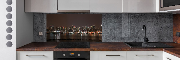 Crédence en verre avec motif New York de nuit