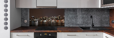 Crédence en verre avec motif New York de nuit