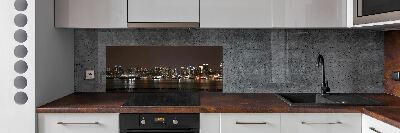 Crédence en verre avec motif New York de nuit