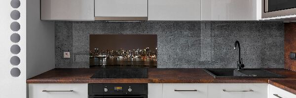 Crédence en verre avec motif New York de nuit