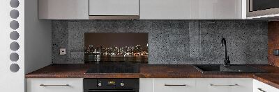 Crédence en verre avec motif New York de nuit