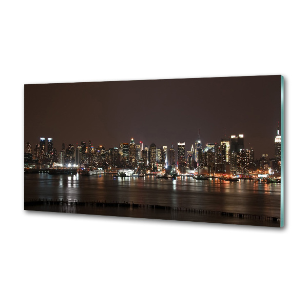 Crédence en verre avec motif New York de nuit