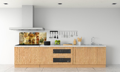 Crédence en verre cuisine Rues de Grèce