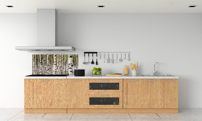 Crédence en verre cuisine Forêt de bouleaux