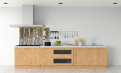 Crédence en verre cuisine Forêt de bouleaux