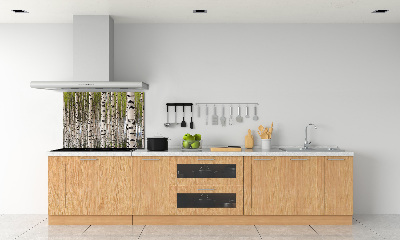 Crédence en verre cuisine Forêt de bouleaux