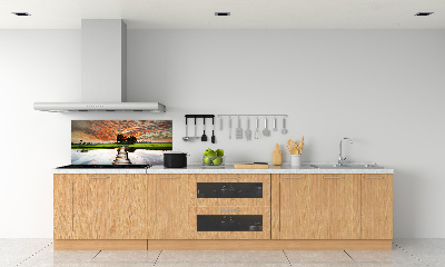 Panneau crédence cuisine Pont en bois