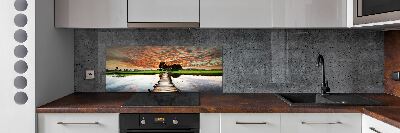 Panneau crédence cuisine Pont en bois