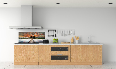 Panneau crédence cuisine Pont en bois