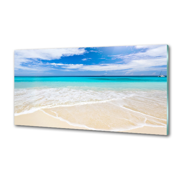 Crédence en verre avec motif Plage tropicale
