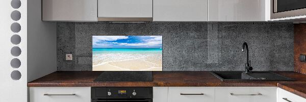 Crédence en verre avec motif Plage tropicale
