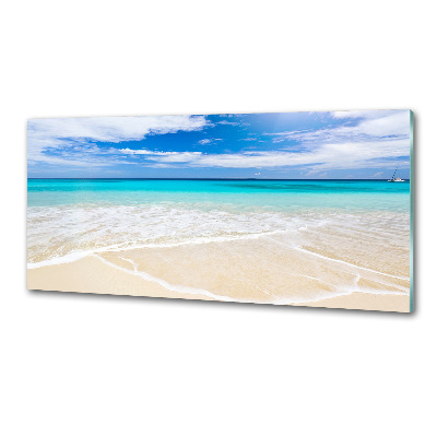 Crédence en verre avec motif Plage tropicale