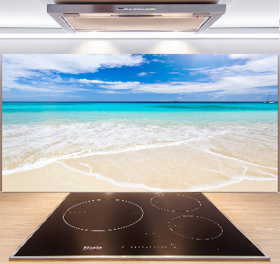 Crédence en verre avec motif Plage tropicale