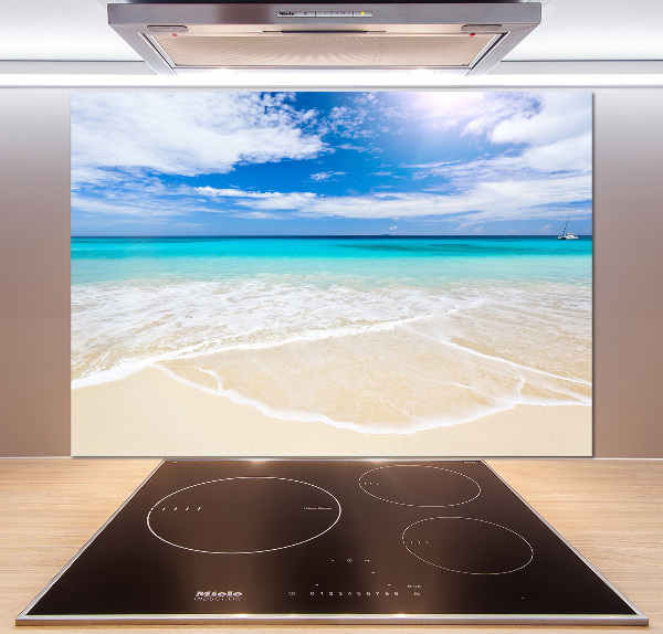 Crédence en verre avec motif Plage tropicale