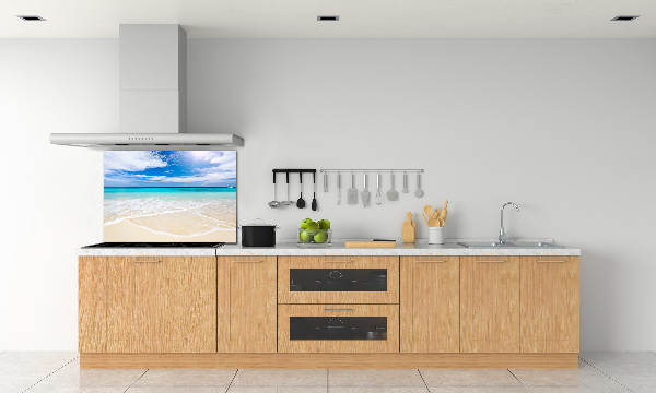 Crédence en verre avec motif Plage tropicale