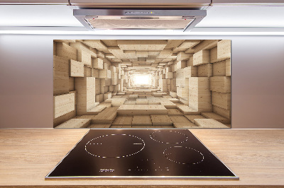 Panneaux muraux cuisine Tunnel en bois