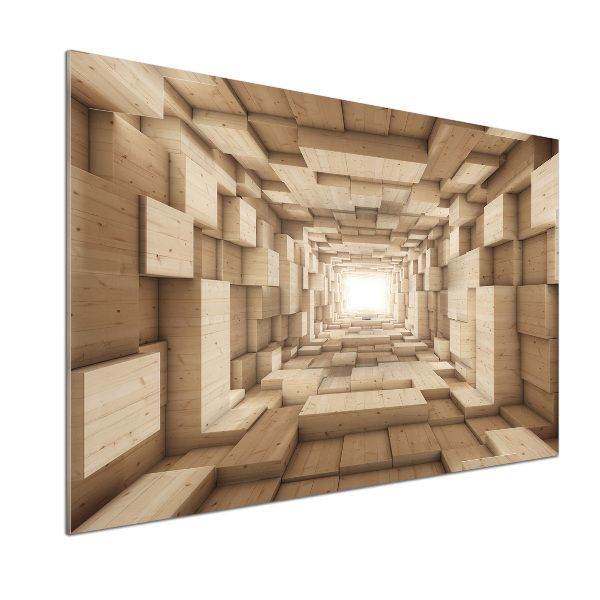 Panneaux muraux cuisine Tunnel en bois