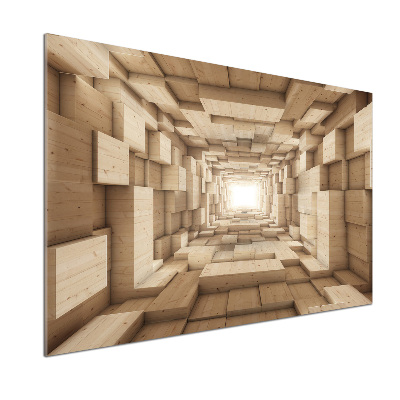 Panneaux muraux cuisine Tunnel en bois