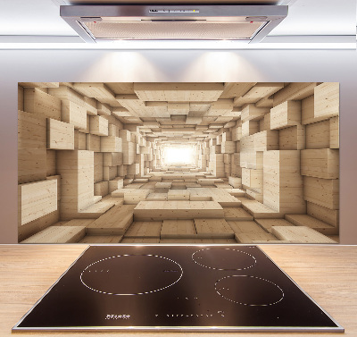Panneaux muraux cuisine Tunnel en bois