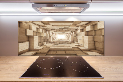 Panneaux muraux cuisine Tunnel en bois
