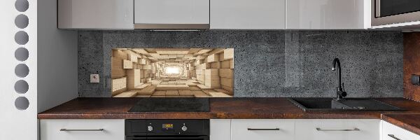 Panneaux muraux cuisine Tunnel en bois