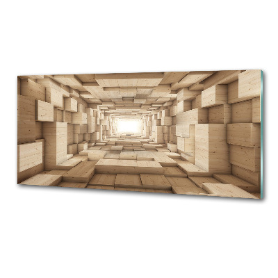 Panneaux muraux cuisine Tunnel en bois