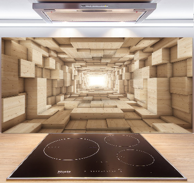 Panneaux muraux cuisine Tunnel en bois