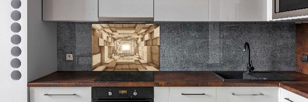 Panneaux muraux cuisine Tunnel en bois