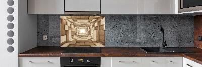 Panneaux muraux cuisine Tunnel en bois