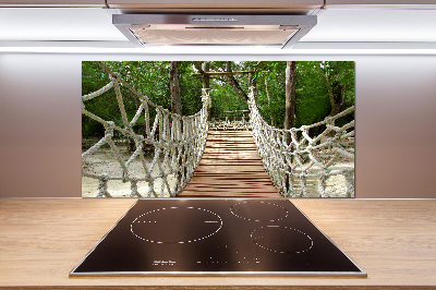 Crédence en verre avec motif Pont de corde