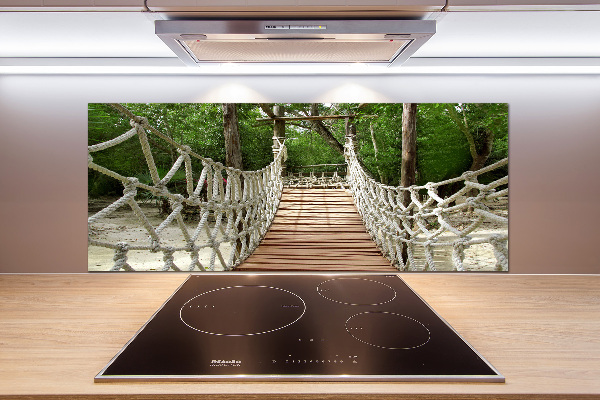 Crédence en verre avec motif Pont de corde