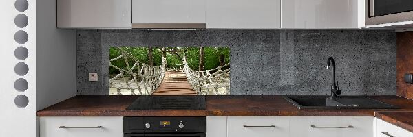 Crédence en verre avec motif Pont de corde