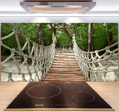 Crédence en verre avec motif Pont de corde