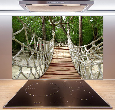 Crédence en verre avec motif Pont de corde