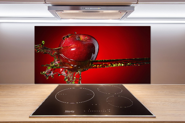 Crédence cuisine en verre trempé Pomme et eau