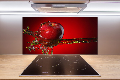 Crédence cuisine en verre trempé Pomme et eau
