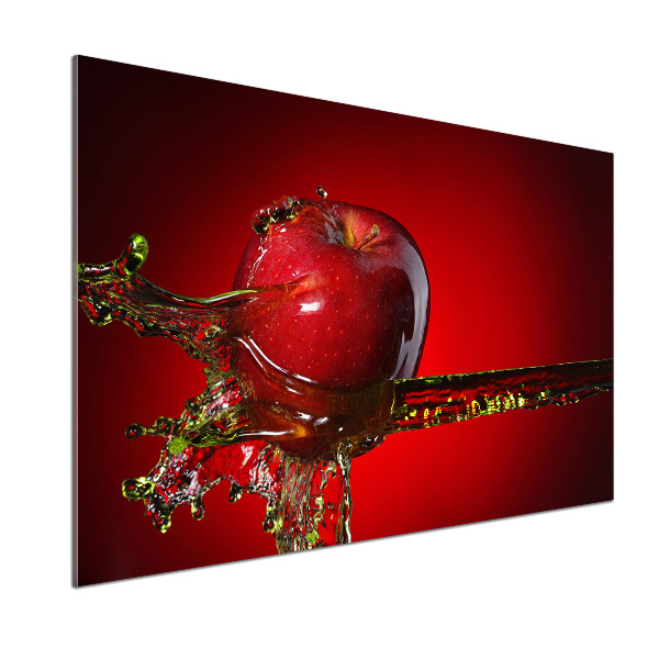 Crédence cuisine en verre trempé Pomme et eau