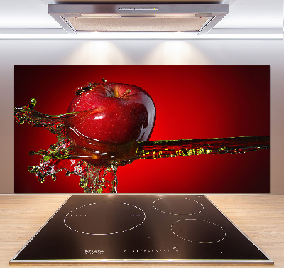 Crédence cuisine en verre trempé Pomme et eau