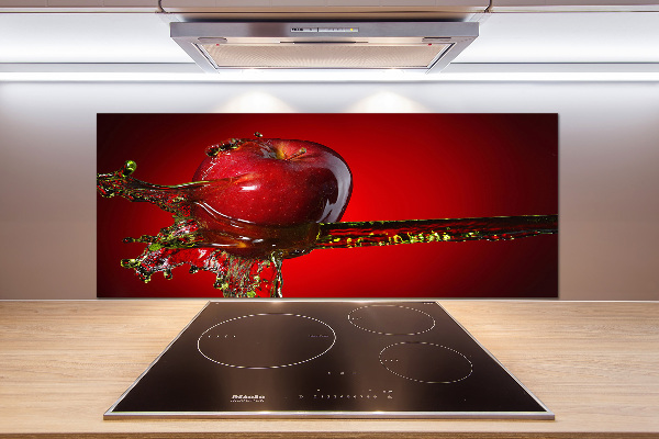 Crédence cuisine en verre trempé Pomme et eau