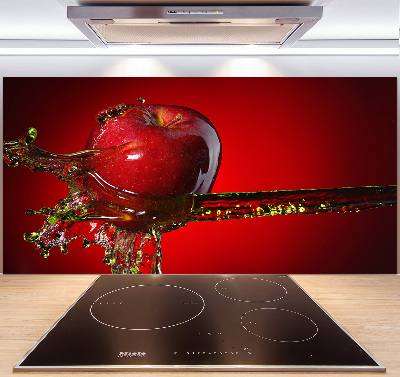 Crédence cuisine en verre trempé Pomme et eau