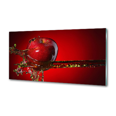 Crédence cuisine en verre trempé Pomme et eau