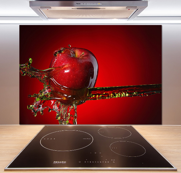 Crédence cuisine en verre trempé Pomme et eau
